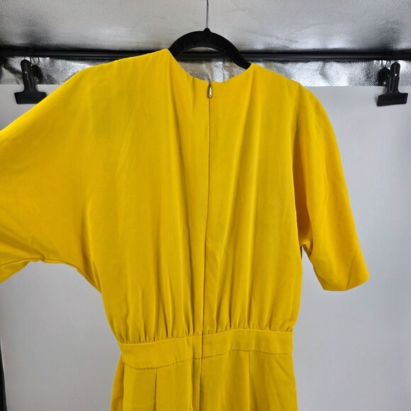 Trina Turk Womens Yellow Belted Wrap Jumpsuit Size 2 Polyester - Picture 8 of 16